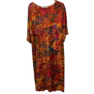 Peruvian Connection Bollywood Dress XL Caftan Maxi Boho Ethnic Print Resort Wear